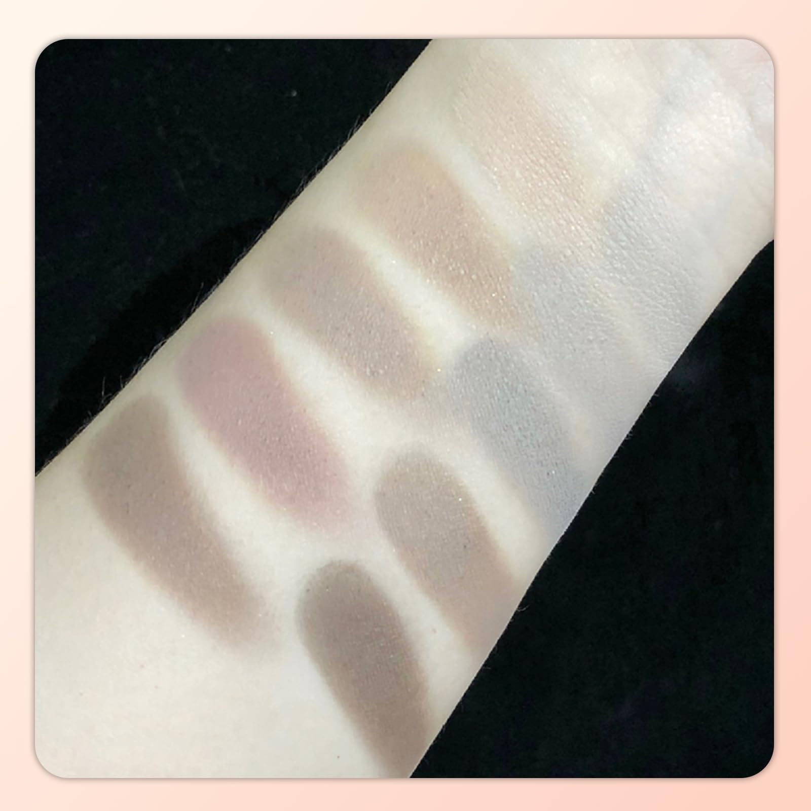 Smoky Eyeshadow Palette 10 Colors, Matte Grey Black Cream Eye Shadow Includes Brushes, Highly Pigmented - Image 4