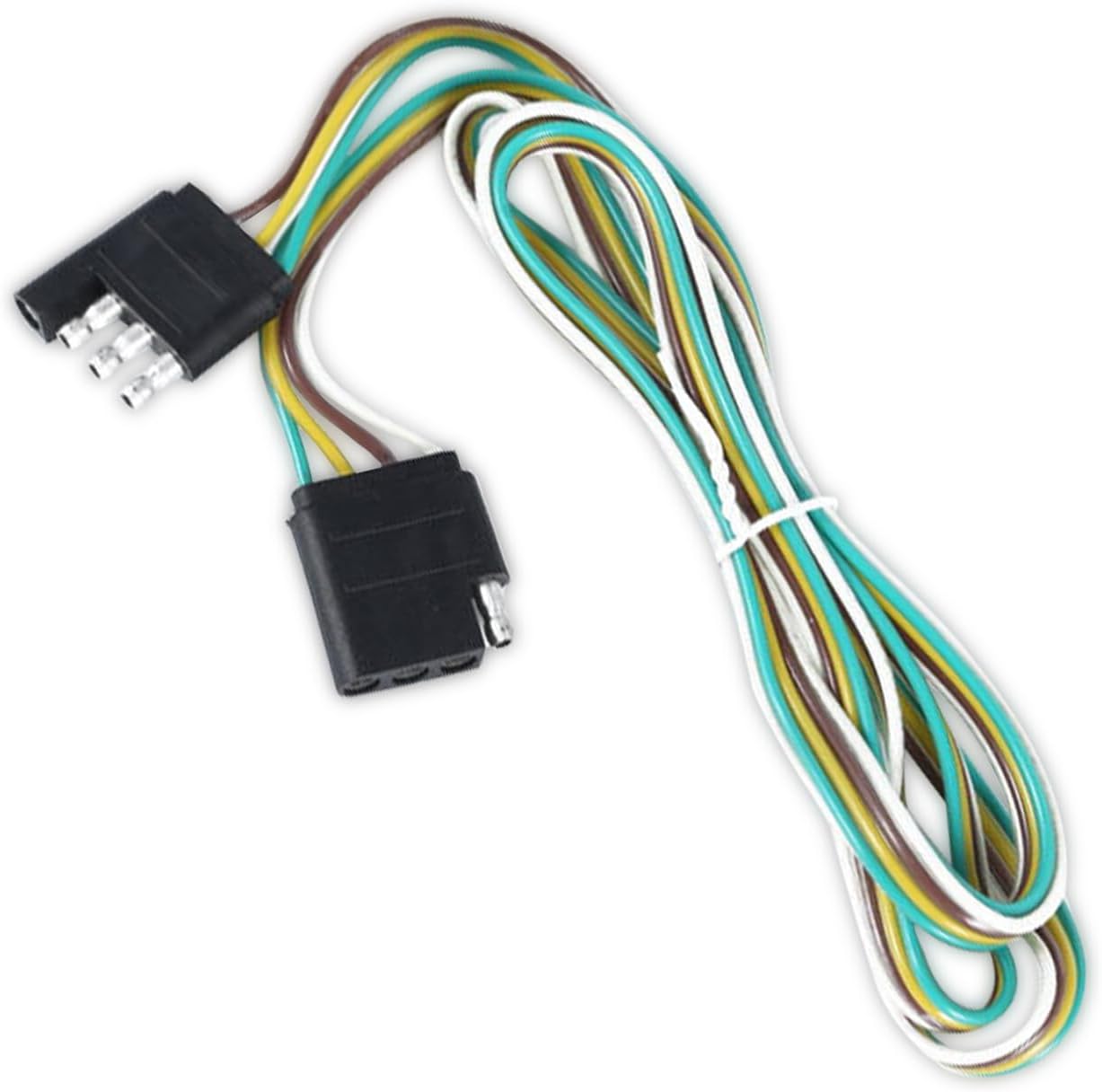 1 PC 4-core Car Trailer Wiring Harness Kit, 9.8Ft Metal Car Power Cord Plug, Universal Plug-in Vehicle Adapter Wiring Harness Connector Accessories for Cars Trucks SUVs Boats (Multicolored)