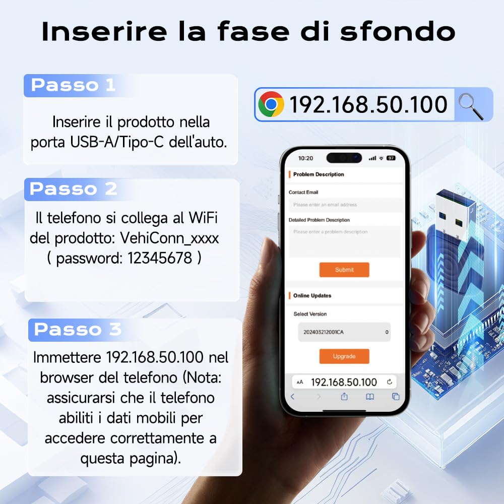 Carlinkit Mini adattatore per auto Ultra Wireless CarPlay & Android – Plug & Play Dongle per iPhone e Android, converte cablata a wireless, USB-A/USB-C, compatibile con auto cablate OEM