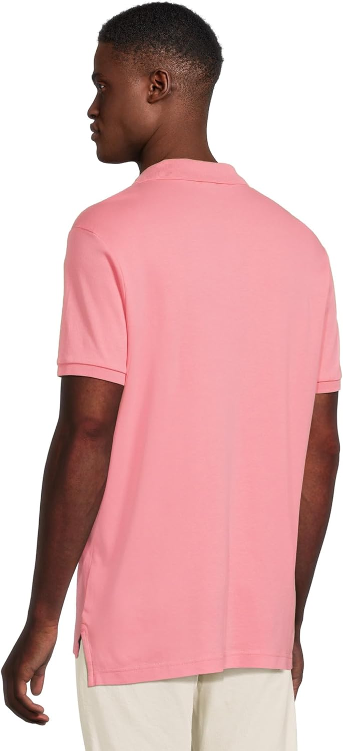 U.S. Polo Assn. Men's Solid Short Sleeve Interlock Polo Shirt, Golf Shirts for Men, Business Casual Polos - Image 3