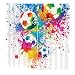 Produktbild Candybarbar Bunter Fußball 2 Pieces / Set Fenster-Vorhänge für Hauptküchen-Wohnzimmer-Schlafzimmer-Vorhang für Fenster-Dekoration
