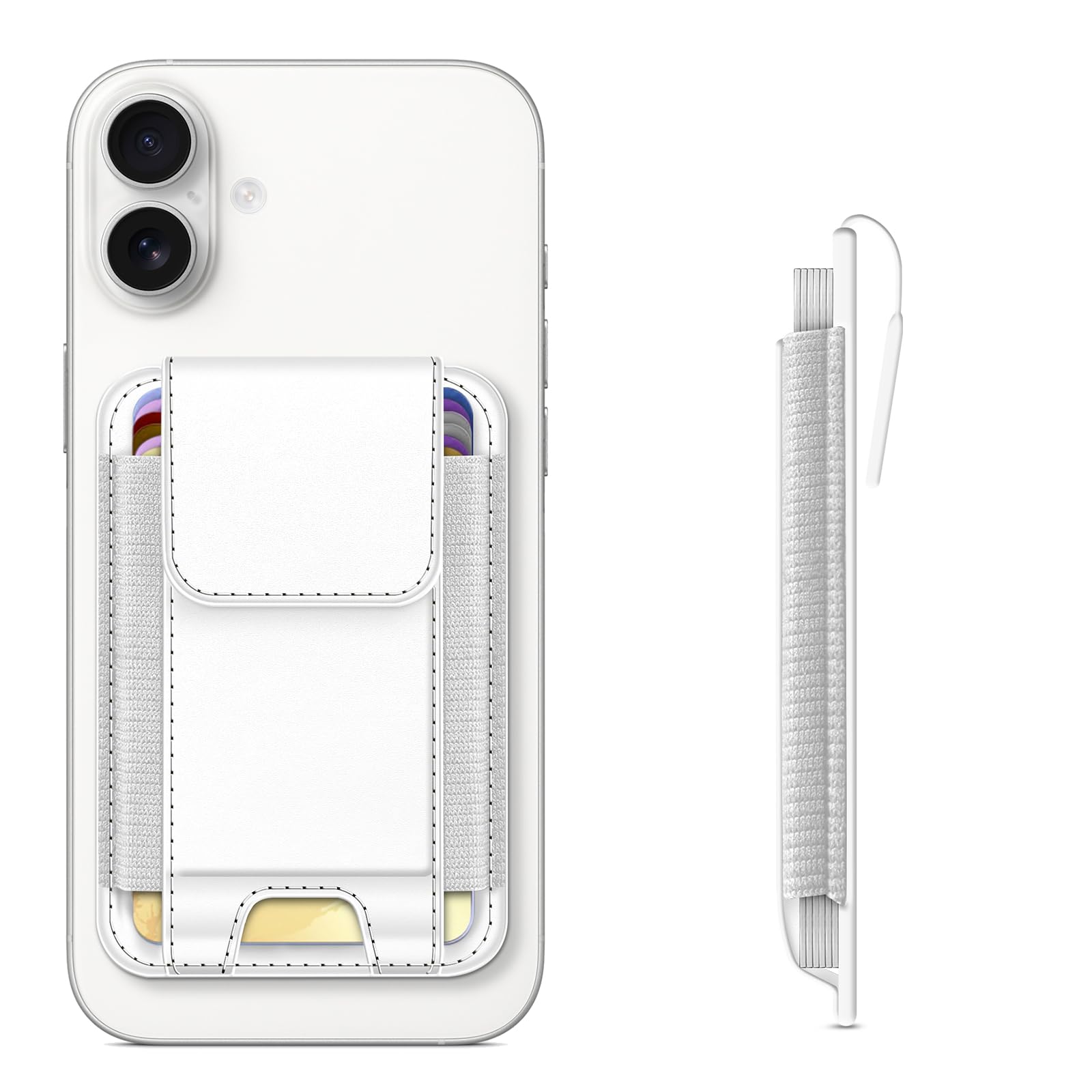 CASEBOT Porte-Cartes magnétique RFID pour iPhone 17/16/15/14/13/12, Cuir Slim, 6 Cartes
