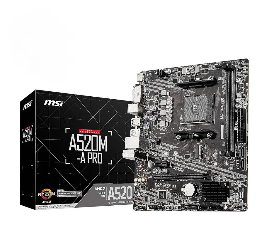 Bundle MS.I A520-A PRO + AM.D Ryzen 5 5500 Processor 6 Cores, DDR4