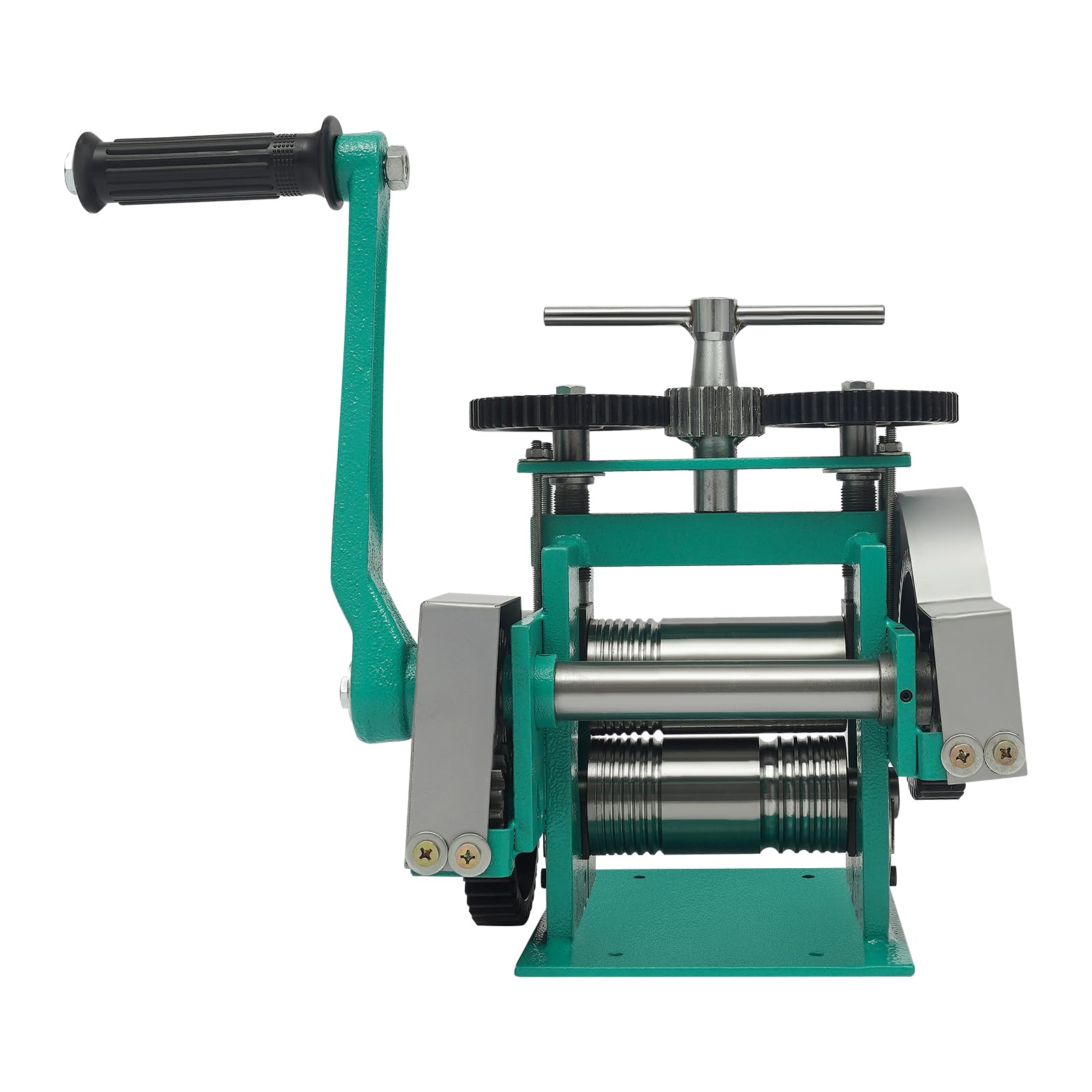 120mm Manuelle Walzwerk Schmuckwalzmaschine Tablettiermaschine Tisch-Kombiwalzwerk, Schmuck Handwalzwerk Maschine für Reparatur und DIY-Werkzeuge