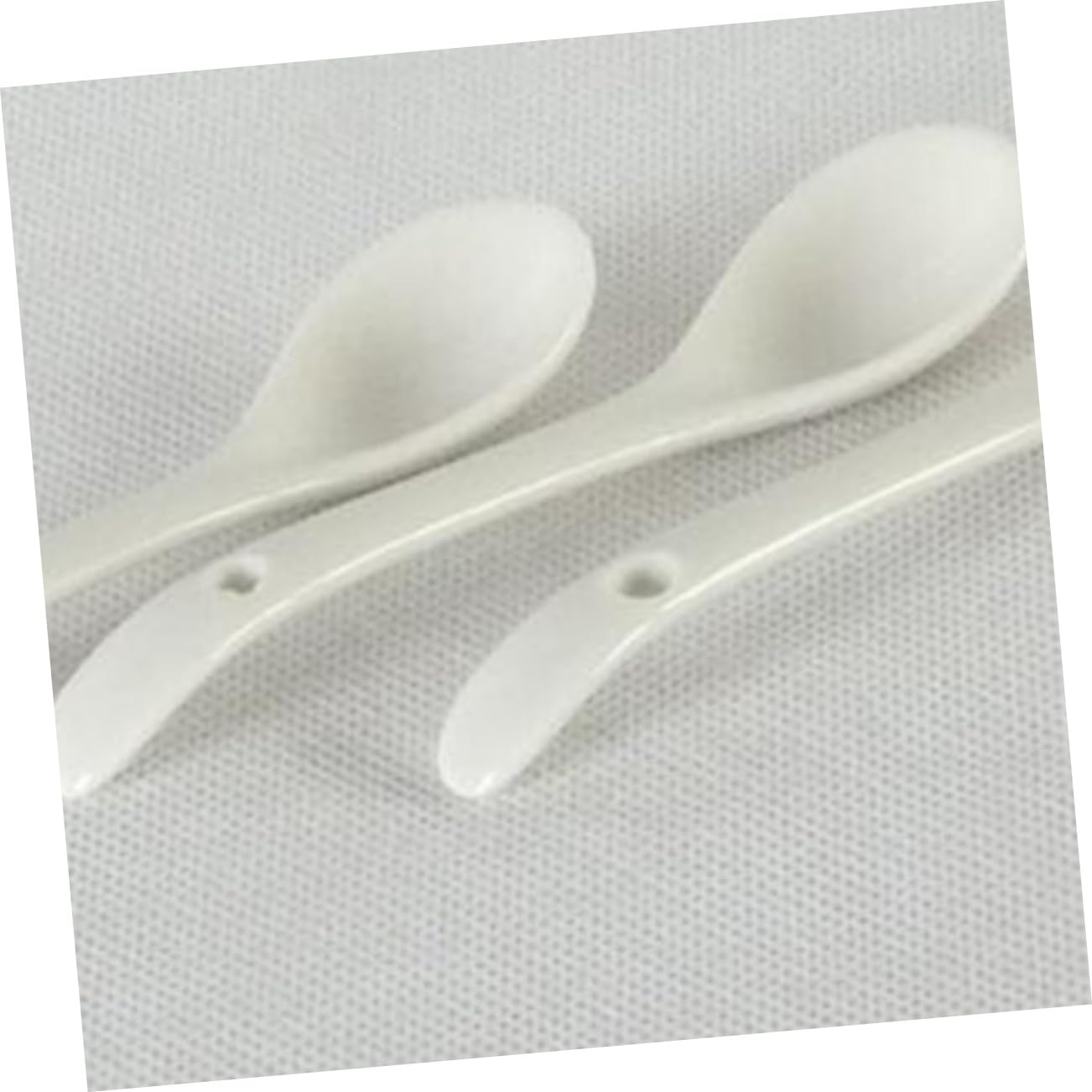 COLLBATH 12pcs Kitchen Spoons Dinnerware+sets Coffee Stir Spoons Dessert Spoon Mixing Spoons Chinese Soup Spoons Porcelain Spoons Coffee Tea Spoon Noodle Spoon Egg Spoons Coffee Spoon White