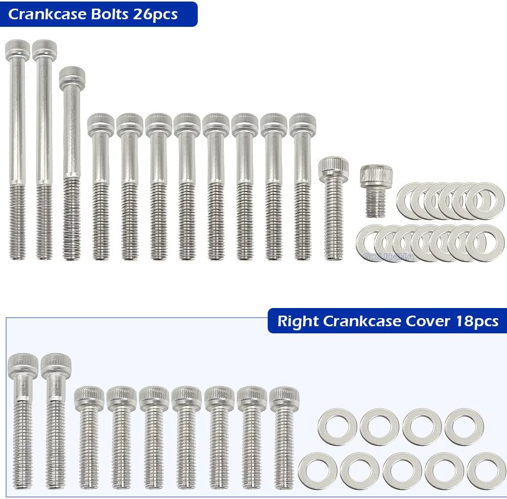 304 Stainless Steel Engine Bolt Kit 88pcs (7Pack) Compatible for Yamaha 1988-2006 Blaster 200 YFS200 Clutch Spring Clutch Bolts 10pcs (1Pack)