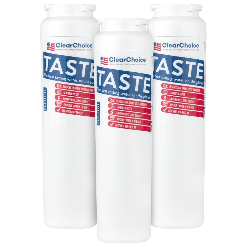 Clear ChoiceReplacement for Maytag UKF8001 UKF8001AXX UKF8001AXX-750 UFK8001 Refrigerator Water Filter Compatible with WF50 OWF50 WF51 8001P, NSF/ANSI 42 3 White CLCH101 3