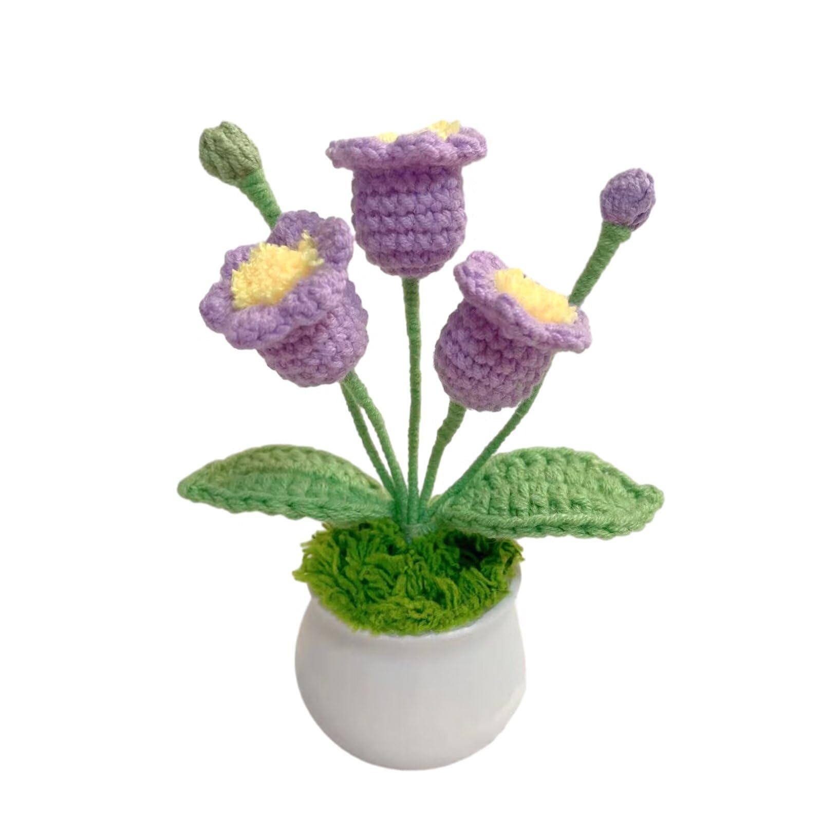 Amazon.com: Lovmeety Knitted Potted Lily of The Valley Flowers