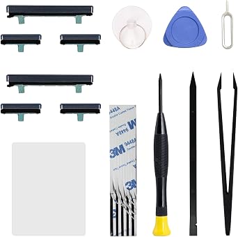 2 Pack for Galaxy S8 & S8 Plus Power Volume Button Replacement Repair Part, Side Buttons Compatible with S8 & S8 Plus, with Toolkit, Blue
