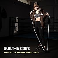 Vista 5 de hererope - Cuerda de saltar de boxeo ajustable de 0.236 in con cordón interior, asas irrompibles, cuerdas de salto de PVC duraderas que no se doblan