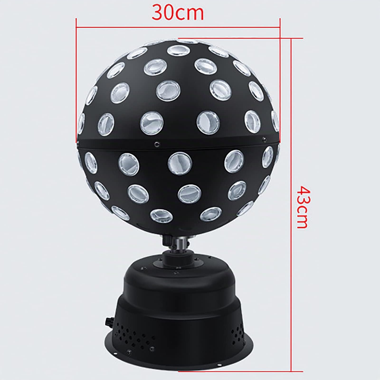 Sfera da discoteca rotante con luci a LED, stroboscopio a controllo vocale intelligente, sfera LED rotante per spettacoli di luci DJ, feste, illuminazione, Halloween, Natale, bagliori