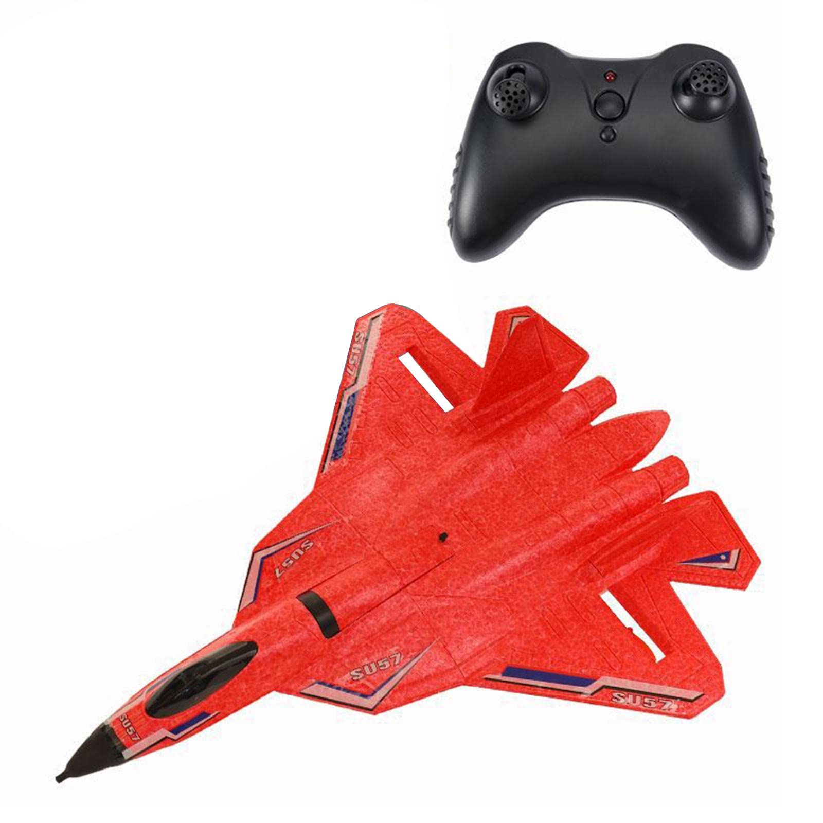 Avión de Juguete de Espuma con Control Remoto 2.4G, Ideal para Principiantes, Niños Pequeños, Adultos Y Niños Cumpleaños, Rojo