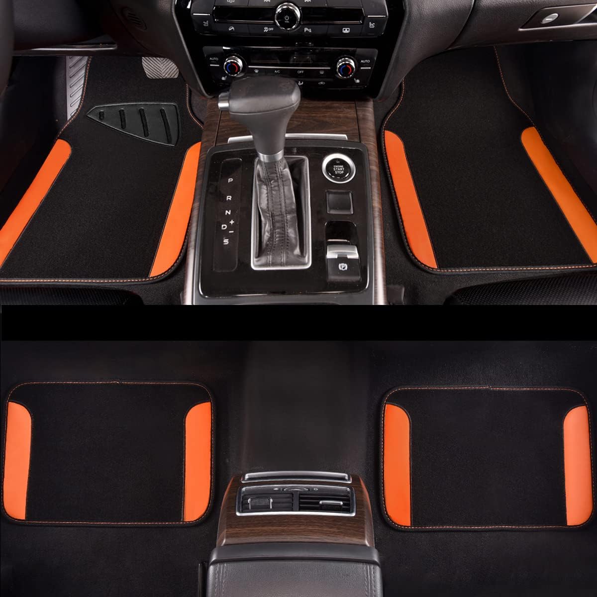 CAR PASS Rainbow Waterproof Universal CAR Floor MATS Black ZT-0038