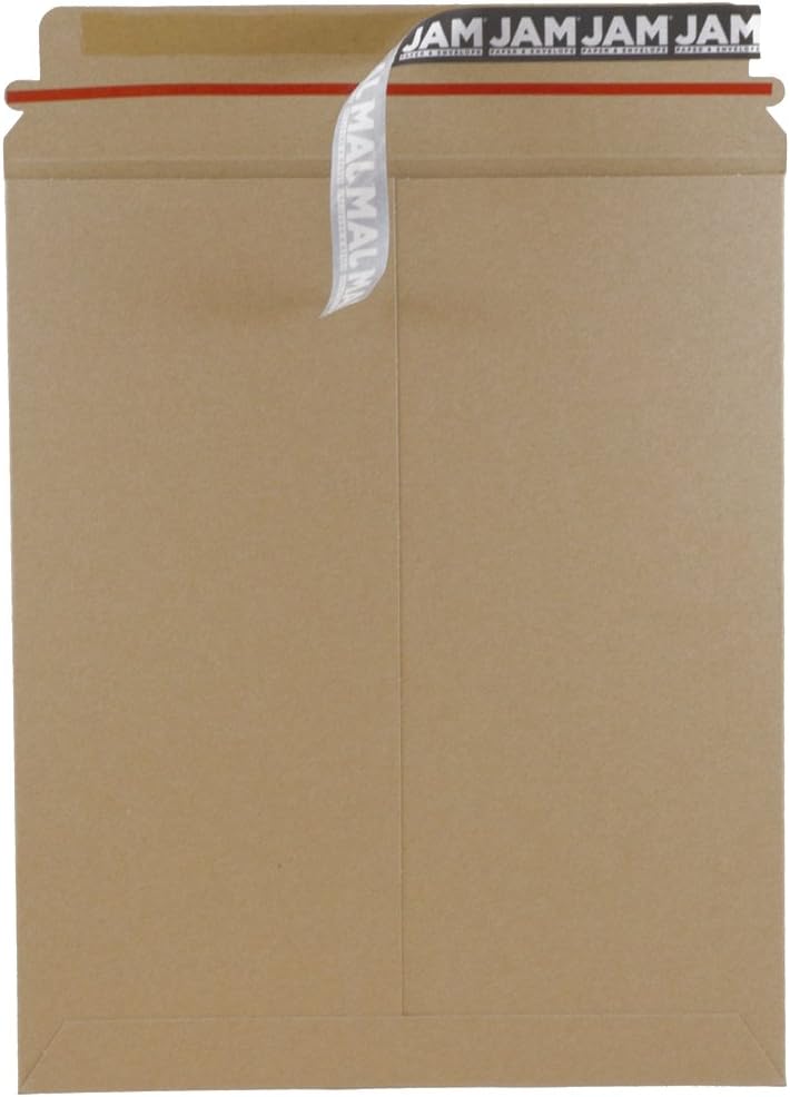 JAM PAPER Stay-Flat Photo Mailer Envelopes with Peel & Seal Closure - 11 x 13 1/2 - Brown Kraft - 6 Rigid Mailers/Pack - Image 2