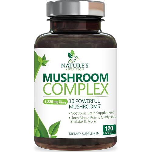 Mushroom Brain Supplement 10 in 1 Blend  120 Capsules
