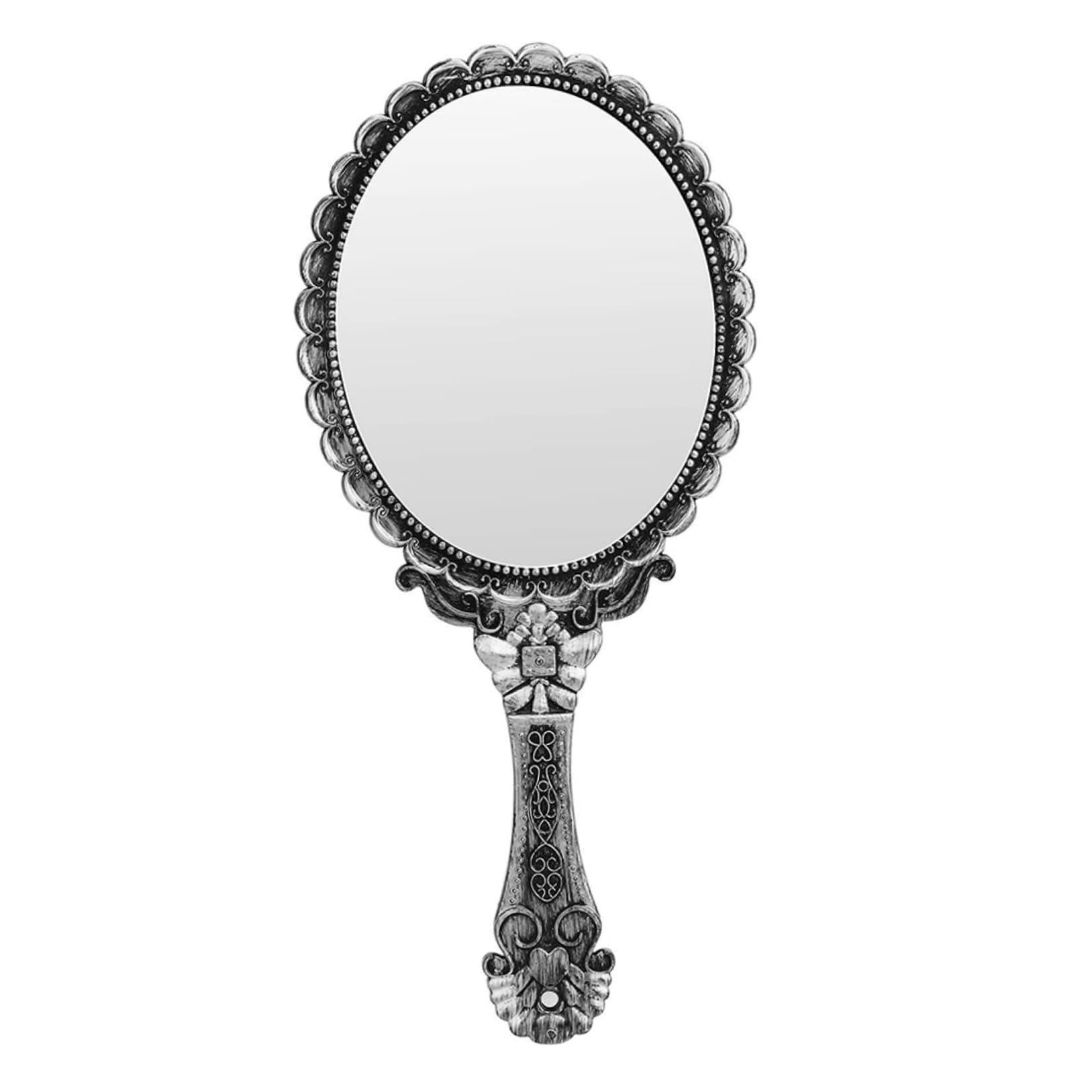 Specchio Cosmetico Portatile in ABS e Vetro Vintage a Forma Ellittica