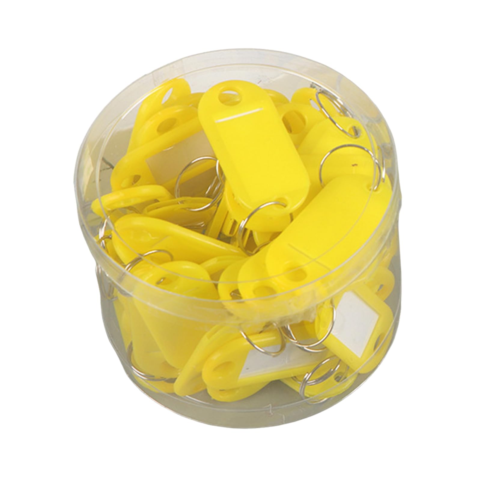 matumou 50Pcs Keyring Tags Plastic Key Fobs ID Tags with Split Keyring Insert Key Tags Writing Keychain Organizer