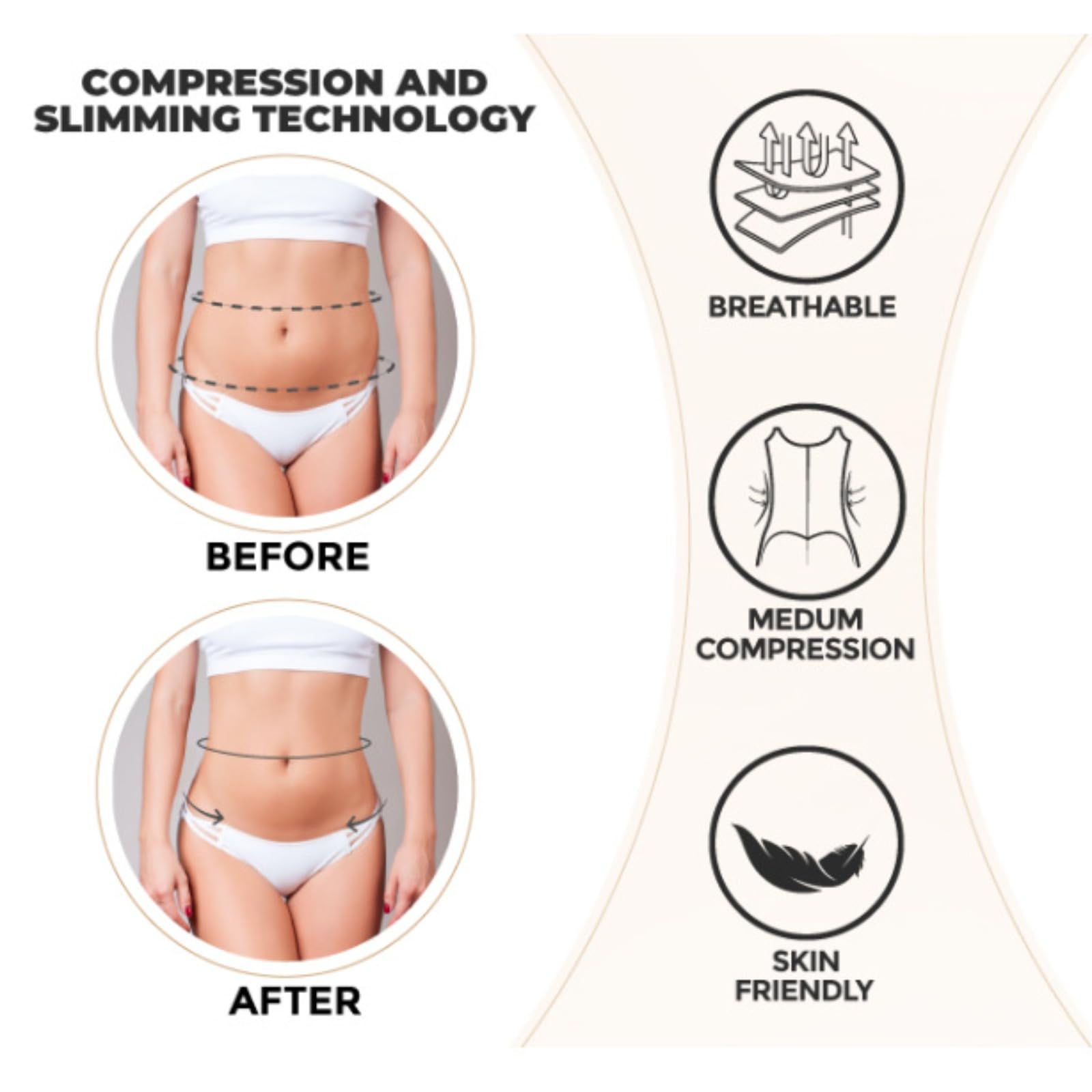 KIRYU BBL Stage 2 Fajas Kolumbijczycy Bielizna modelująca dla kobiet po porodzie Body Shaper Kontrola brzucha Body kompresyjne, Czarny, 3XL