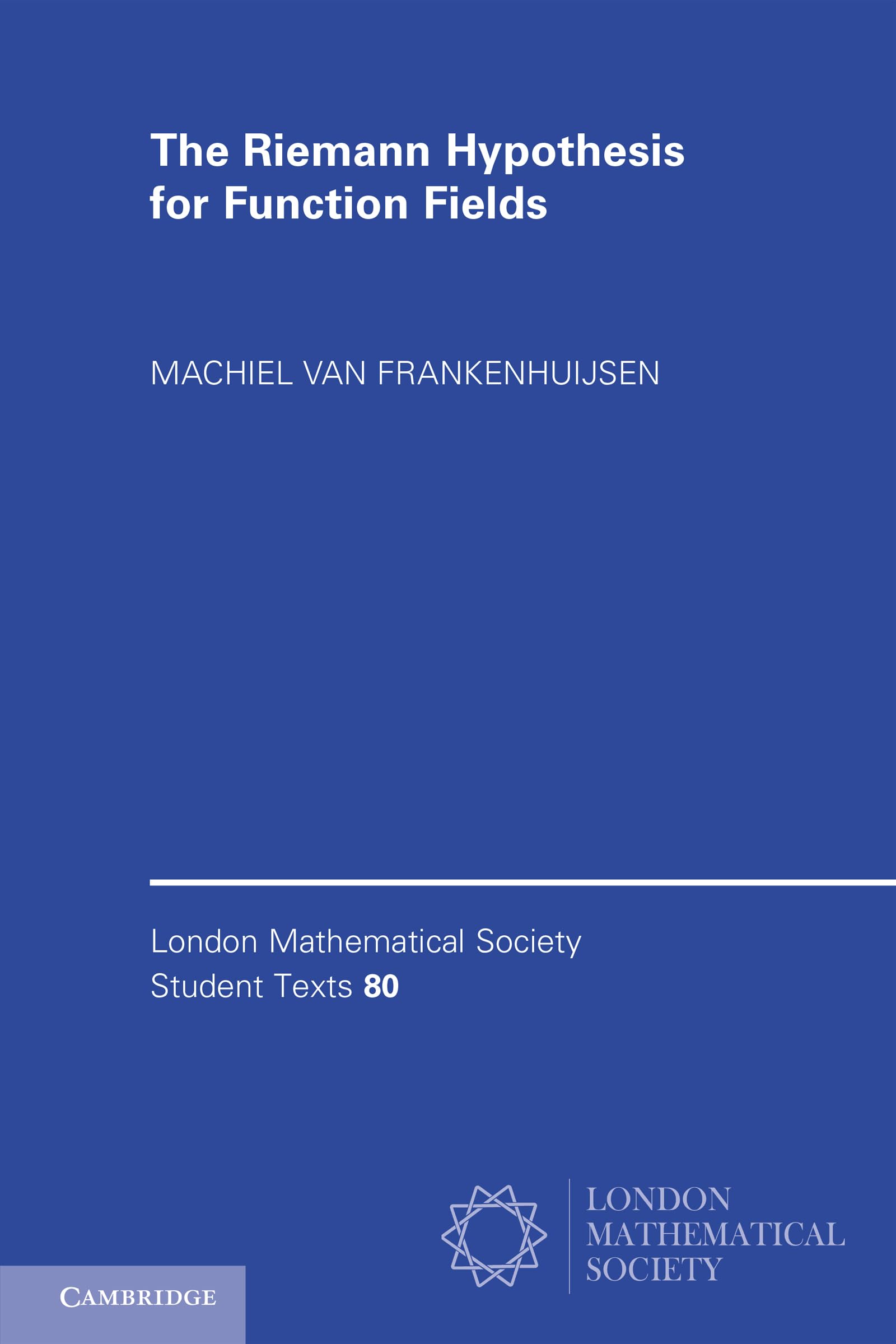 Riemann Hypothesis for Function Fields Frobenius Flow Shift Opera… 9781107685314