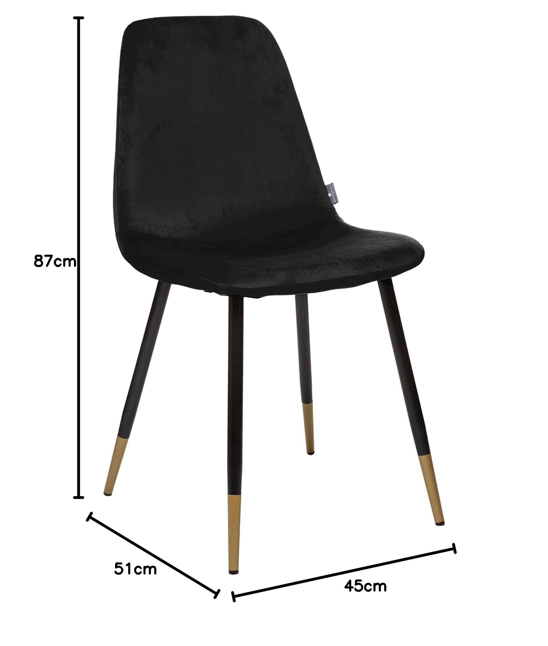 Juego De 2 Sillas "tyka" Negras Con Ofertas En | Ofertas