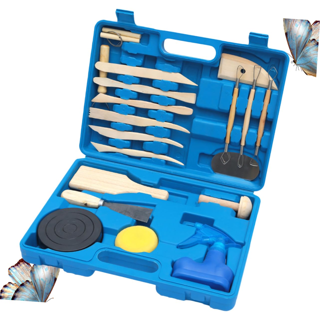 Lurrose 19 Piezas Herramientas para Esculpir Arcilla Kit para Modelar Figuras de Arcilla Instrumentos para Esculturas Accesorios para Modelar Taller de Arte