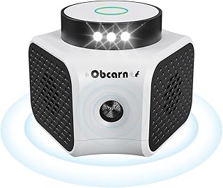 Ultrason Souris et Rats Efficace à 360°Anti Souris Avec Lumière LED, Piege a Souris Réduction Silencieuse du Bruit, Protection Complète pour le Salon à Domicile la Cuisine et la Chambre à Coucher