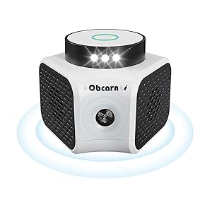 Ultrasonido Trampa Ratones de 360° Ultrasonido Eficaz Ahuyentador Murcielagos con Luces LED, Adecuado para Salas de Estar Familiares Cocinas y Dormitorios, Reducción de Ruido y Silencio