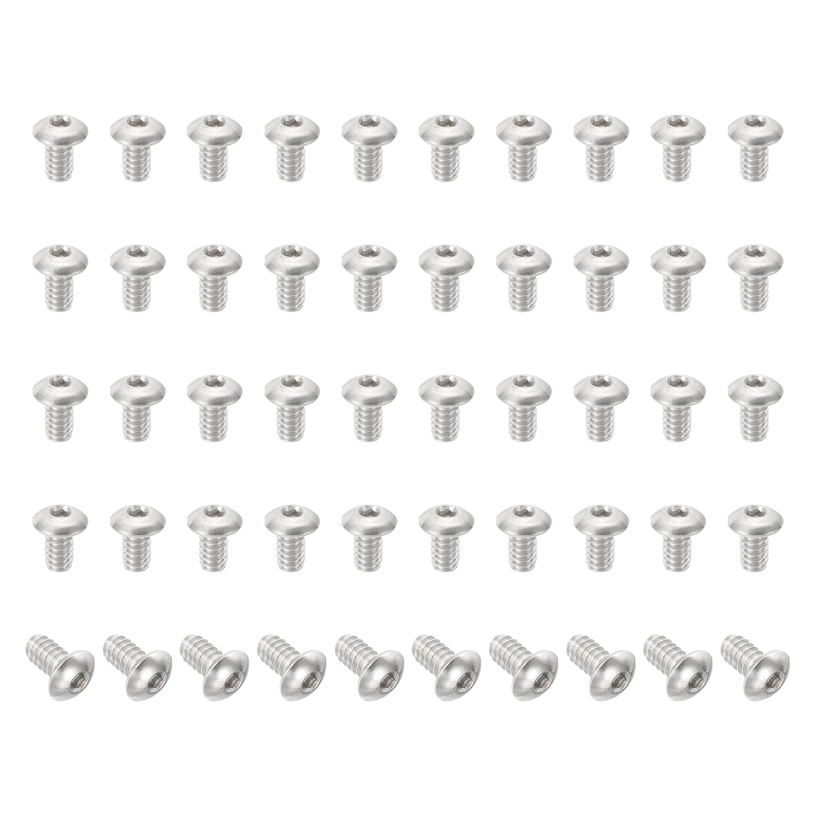 QUARKZMAN Tornillos Cabeza Botón Hueca 3/8-16x1-3/4" (5uds) | Acero Inoxidable 304 | Rosca Completa Hexagonal Resistente A La Corrosión