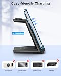 NANAMI Wireless Charger Stand for Google - 3 in 1 Charging Station for Pixel Watch 3/2(NOT for Watch 4/1), Fast Charger Dock for Pixel 9 Pro XL/9a/Fold/8/7/6/5/4, Buds Pro 2, Fitbit Versa 4/Sense 2