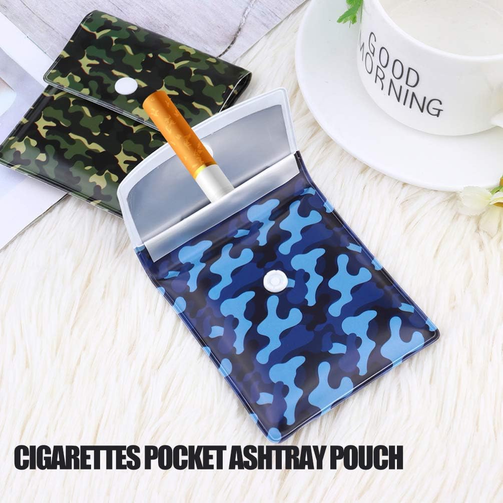 Amazon.com: 4 Pack Ashtrays for Cigarettes Pocket Ashtray Pouch,Fireproof  PVC Smell Proof Portable Ashtray,Indoor Outdoor Butt Disposal Bag  Compact,Reusable Cute Fancy Travel Ashtray (E) : Home & Kitchen