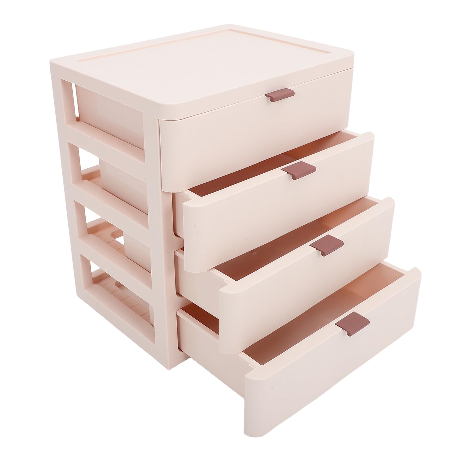 Healvian organizator kosmetyków Etui do przechowywania z wieloma szufladami pyłoszczelne szuflady do przechowywania na blacie Pink
