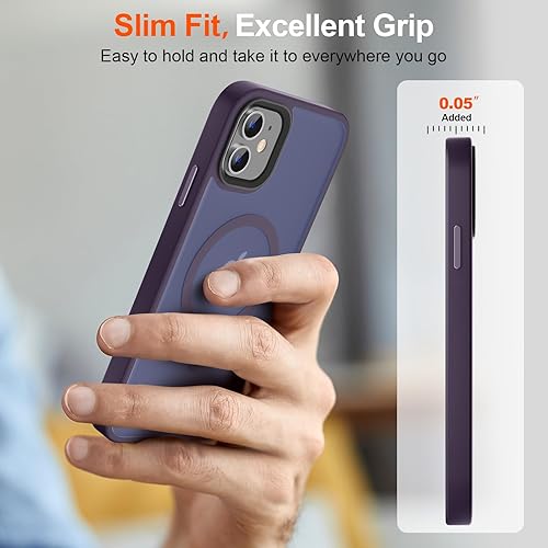 Miniatura 5 de SUPFINE Funda magnética para iPhone 12iPhone 12 Pro, compatible con MagSafe, protección contra caídas de grado militar de 10 pies, 2 protectores de