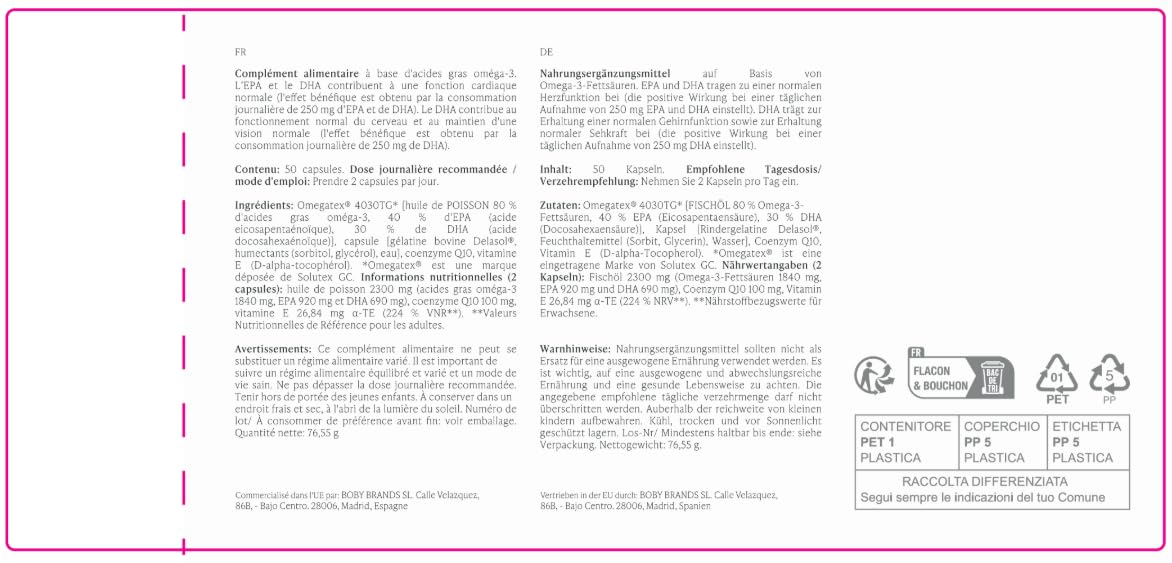 ZZEN - Omega 3 IFOS 1840 mg | EPA (920 mg) und DHA (690 mg) mit Coenzym Q10 (100 mg) und Vitamin E, 50 Weichkapseln – Hohe Konzentration & Bioverfügbarkeit (Set mit 3)