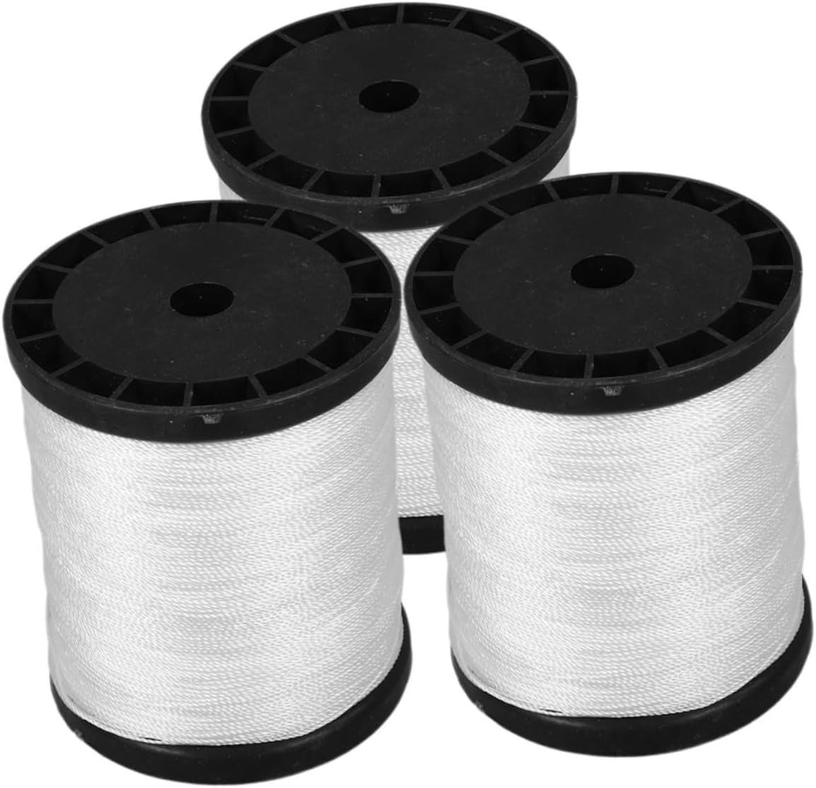 Tofficu 3 Rolls Construction Nylon String Line for Masonry Building, Twisted Nylon Twine Cord for Construction and Bricklaying Projects, White Sturdy Masonry String for Outdoor Work
