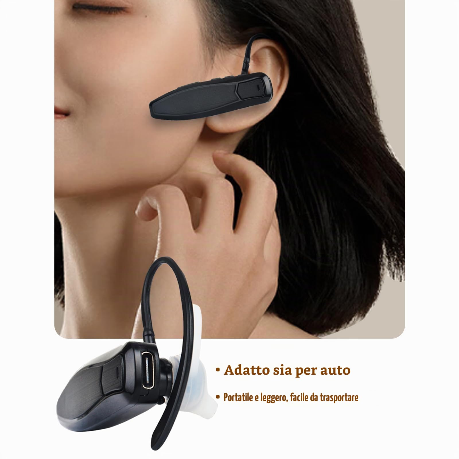 radtel Talkie Walkie Bluetooth Headset PTT earpiece Handfree Wireless Headphone Mic Compatible with BaoFeng UV-5R BF-88E Quansheng UV-K5 RT24 Kenwood RT-490 RT-470X Two Way Radio (Updated)