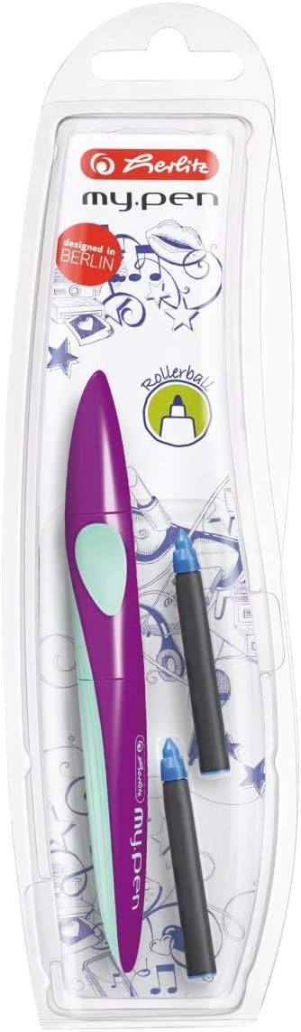 herlitz 11377256 Rollerball pen my.pen, purple/mint