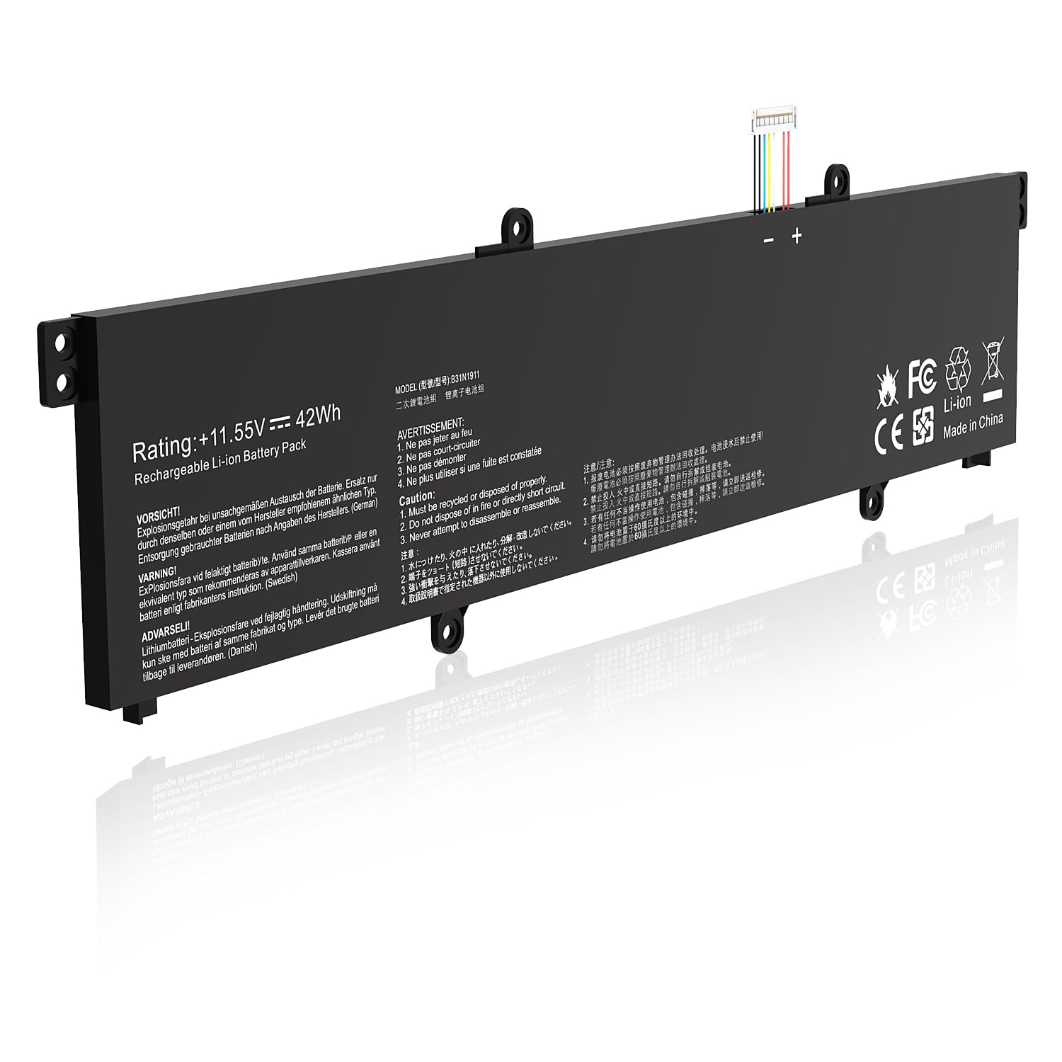 B31N1911 Batterie pour Ordinateur Portable C31N1911 0B200-03580000 0B200-03750000 B0B200-03580300 Vivo Book Flip 14 TM420IA M413 M413DA TM420IA F413 F413FF K413 K413EA K413EP S413 S413DA