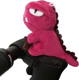 Children's Balance Bike, Scooter, Chest Protector, Handlebar Anti-Collision, Handlebar Protective Cover, Cartoon Doll Handle Decoration, Dinosaur Doll Accessories (Rose red)