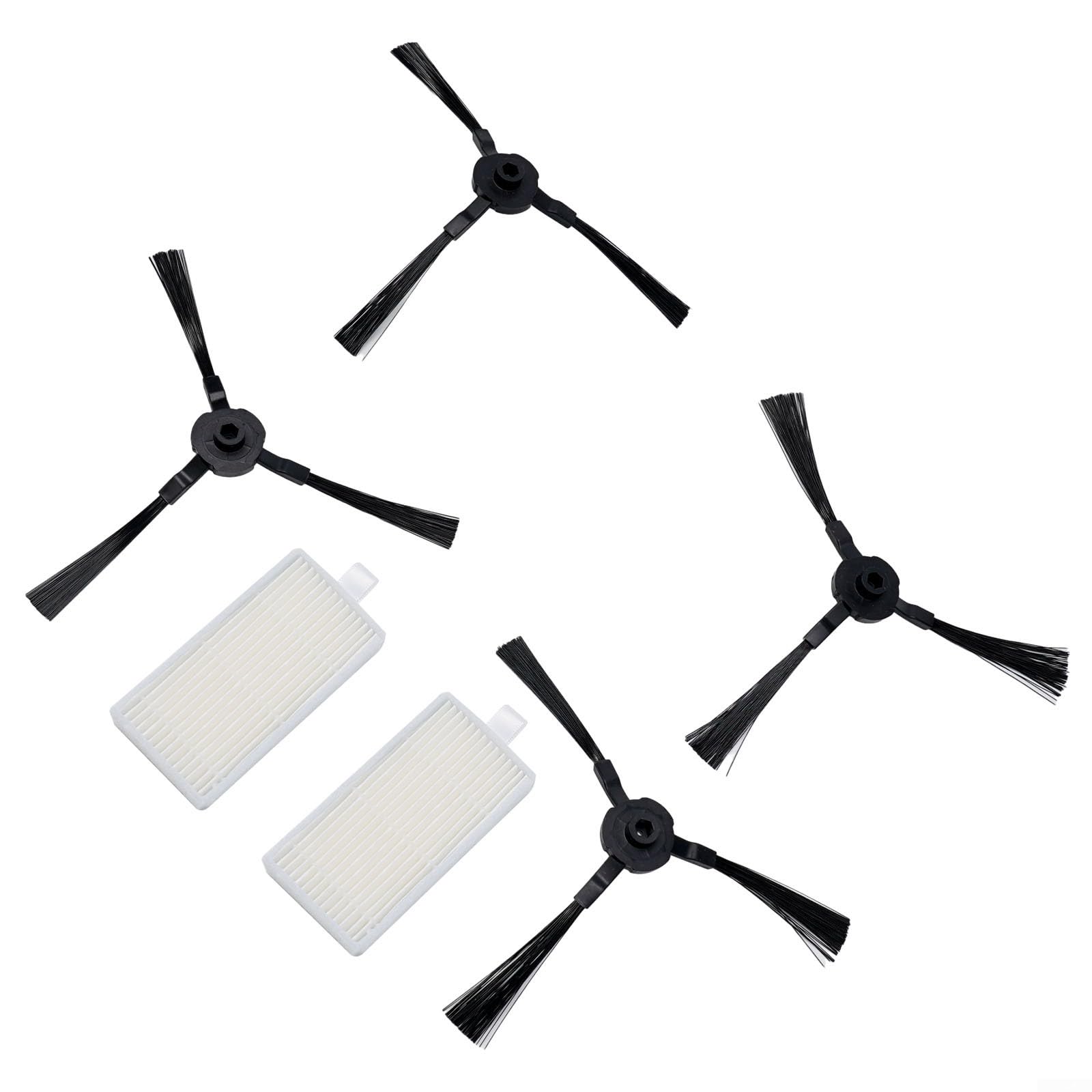 Lot de 6 brosses latérales pour aspirateur robot pour Medion MD16192 MD18500 MD18501 MD18600, 2 filtres HEPA, 4 brosses latérales Lot de 6 brosses latérales pour aspirateur robot pour Medion MD16192 MD18500 MD18501 MD18600, 2 filtres HEPA, 4 brosses latérales