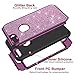 Hython Defender Protective Bling Glitter Sparkle Hard Shell Hybrid Shockproof Rubber Bumper Cover for iPhone 7 Plus and 8 Plus, Purple