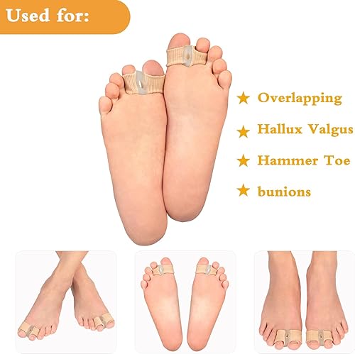 Miniatura 4 de Alisador de dedos de los pies, suave y agradable a la piel, diseño de doble orificio separador de dedos grandes, alivia el dolor de pies, adecuado