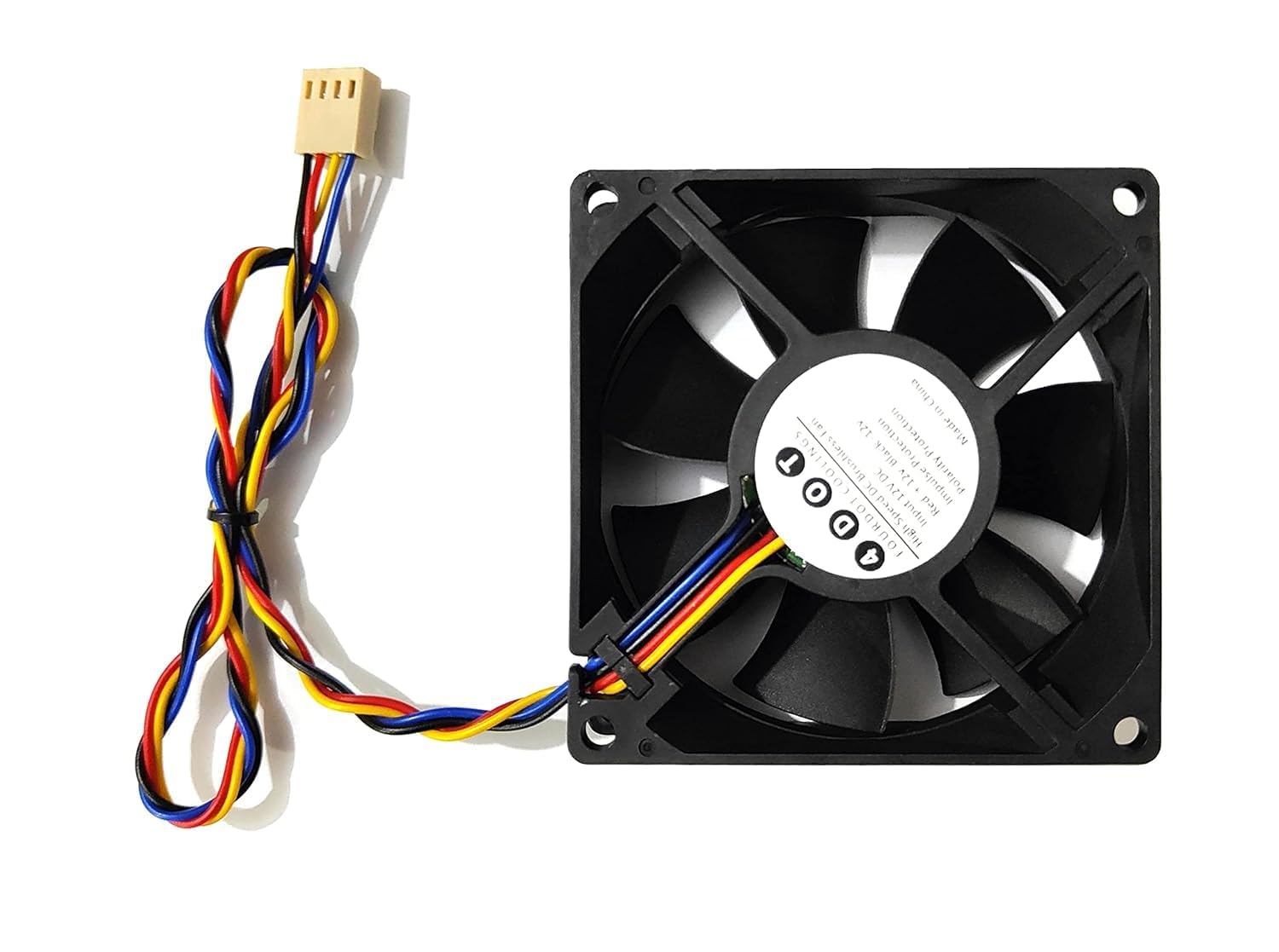 Fourdot 80mm 3Inch Axial Cabinet Cooling Fan Model 8025 12V DC (With PWM Connector)-image-6