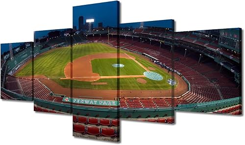 Miniatura 204 de Decoración de pared, lienzo para estadio deportivo de Estados Unidos, arte de pared moderno Fenway Park en Boston, arte de pared para oficina, sala