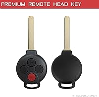 Vista 2 de StandardAutoPart Llave de cabeza remota de 4 botones compatible con Mercedes Benz Smart Fortwo (2008-2015) KR55WK45144 (control remoto completo)