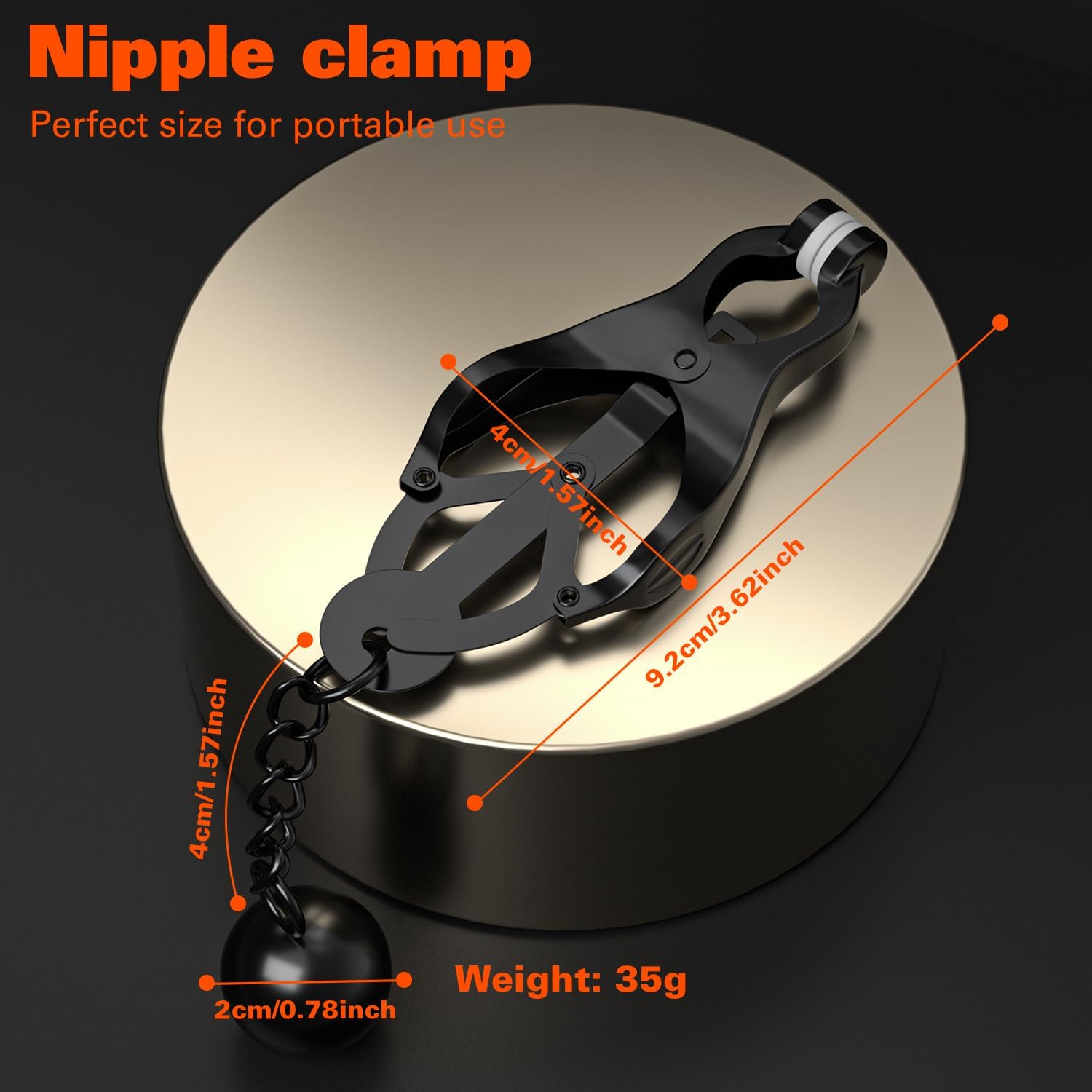 Nipple Clamps with Metal Weights Ball & Silicone Cushion Women BDSM Restraints Breast Clips Female Sexual Pleasure Nipple Clitoris Labia Stimulation Adults Sex Toys for Couples