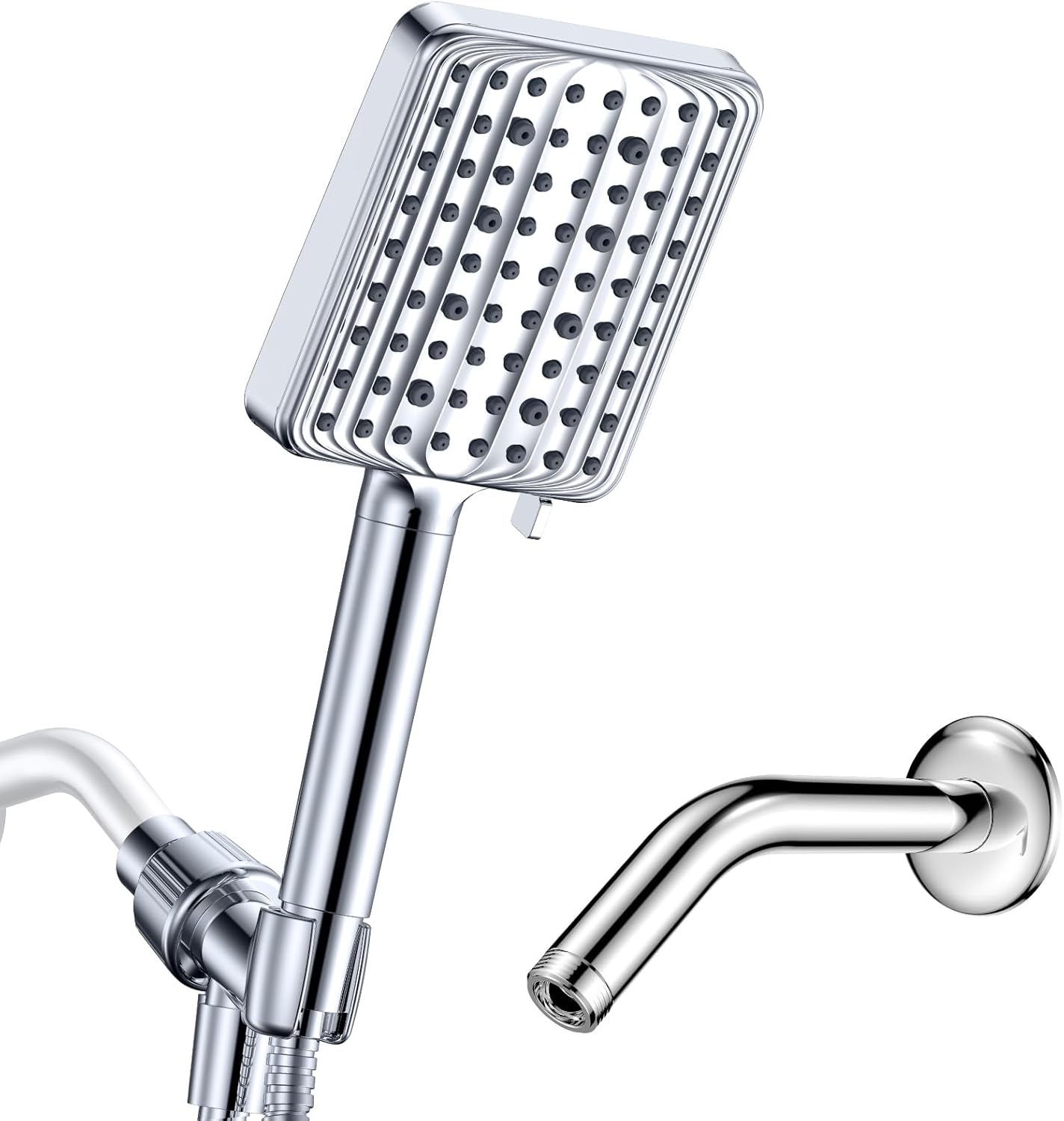 MakeFit 6 Modes Filtered Handheld Shower Head Bundle with 6-Inch Universal Shower Arm