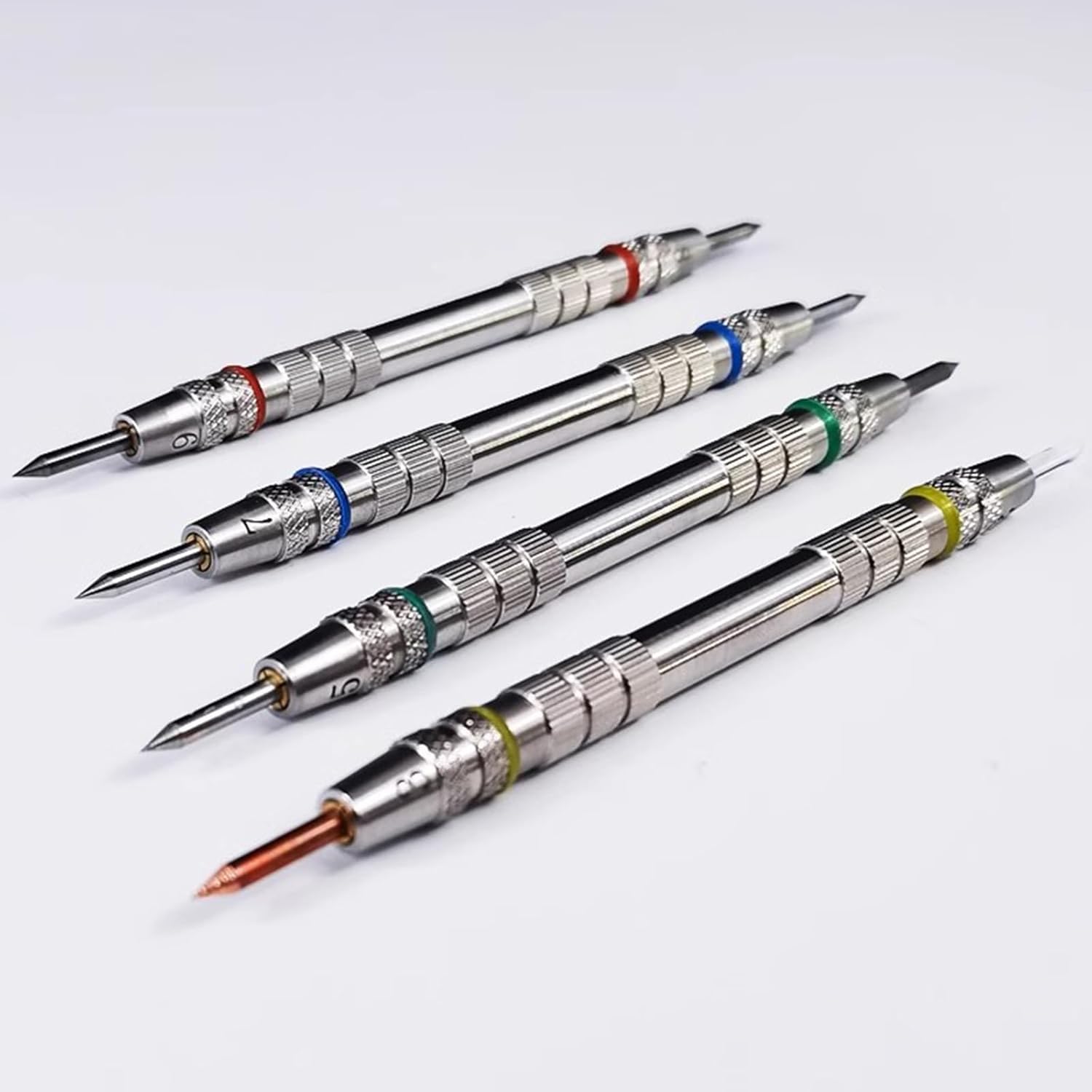 Mohs Hardness Test Kit - Professional 4 Pack Stainless Steel Picks, Aluminum Plate, Brass Plate, Glass Plate & Magnet for Jade Identification and Mineral Exploration,Natural