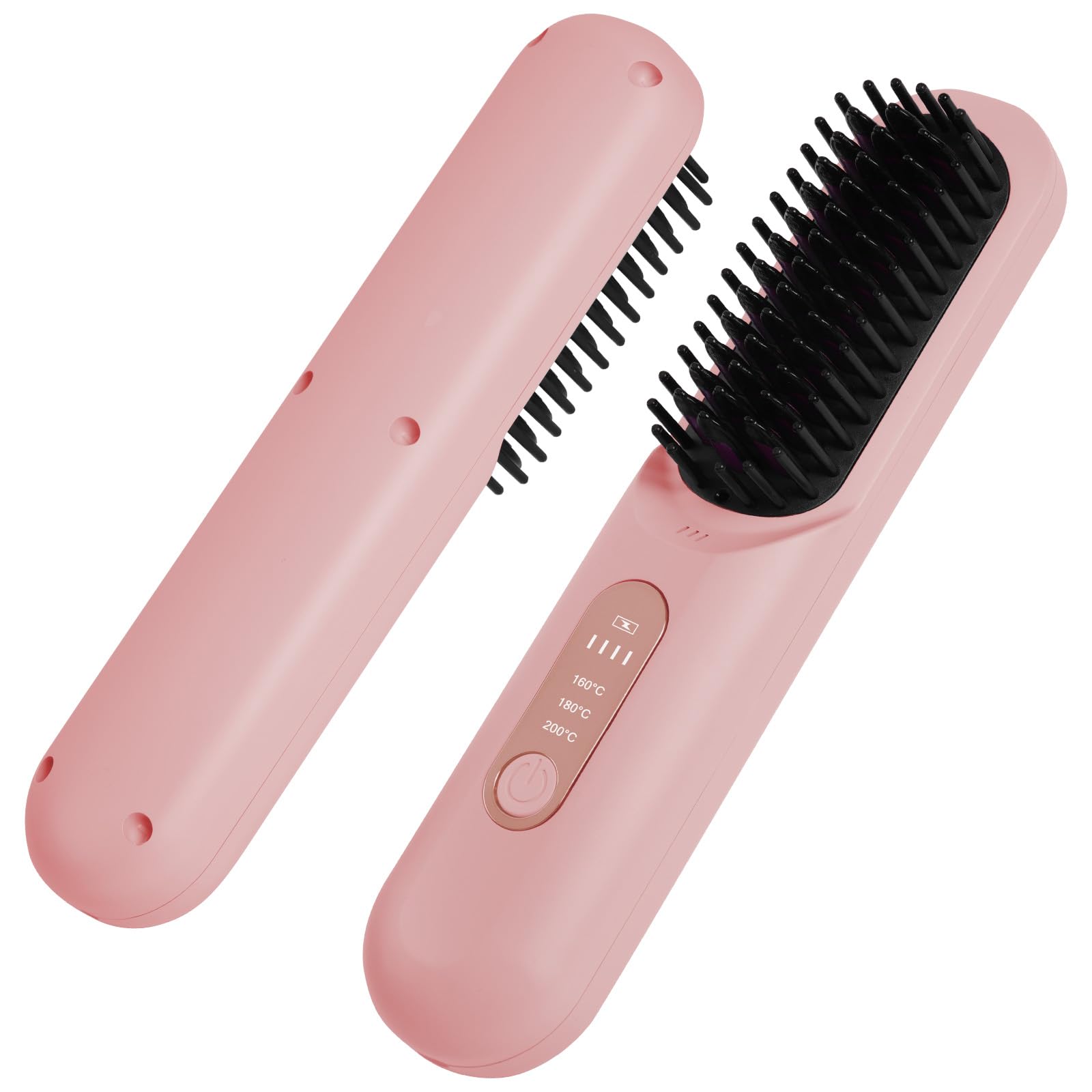 LOPHE 2025 New Upgrade Cordless Straightener Comb, 800M Negative Ion Straightening Brush with 3 Temperature Modes