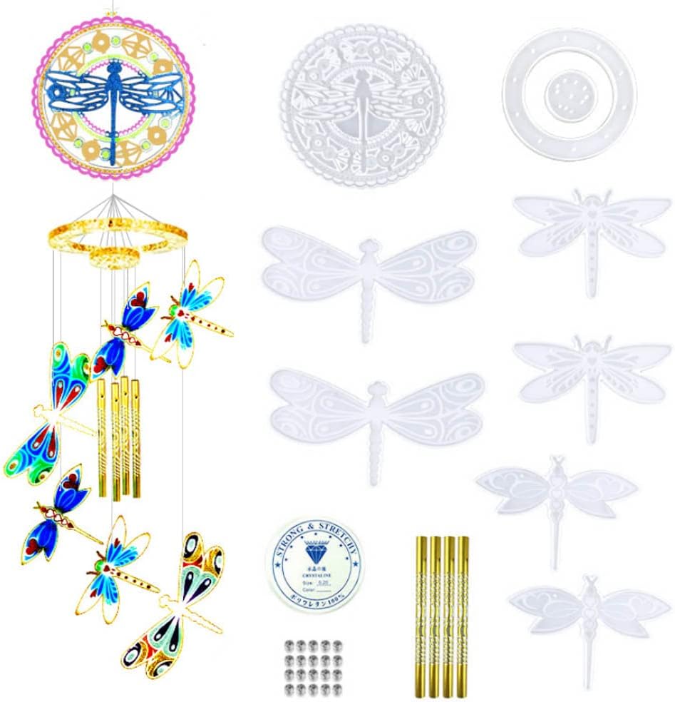 Wind Chimes Resin Molds Silicone Kit Bundle, Sea Turtle Epoxy Mold Wind Bell Silicone Moulds for Home Outdoor Indoor Decorations DIY Crafts