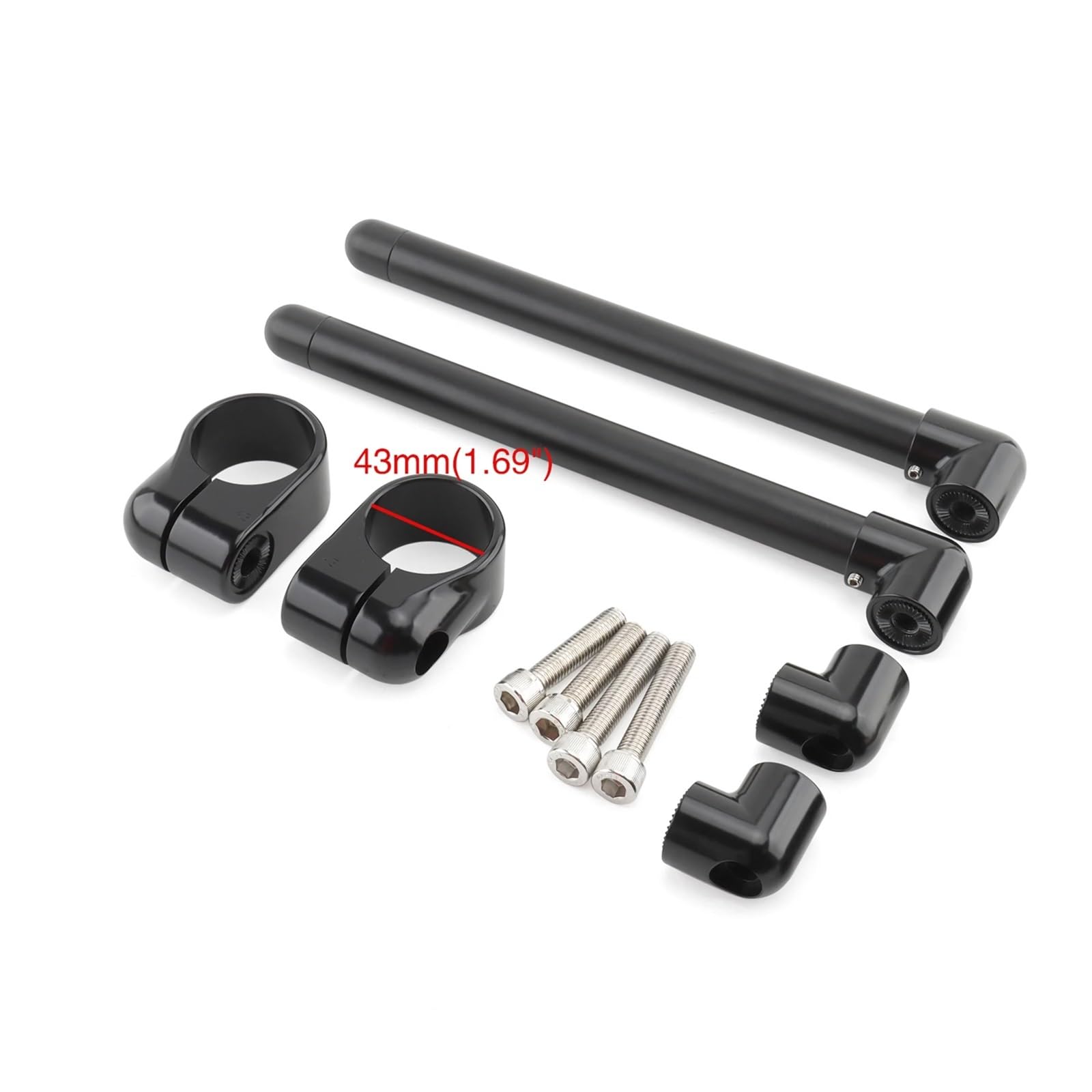 Manillar Motocicleta Ajustable Cafe Racer Clip Dividido En Ons Horquilla 31 35 39 45 49 50 52 58 MM Barra De Mango Abrazadera Elevadora Elevada Mango Barra Elevador